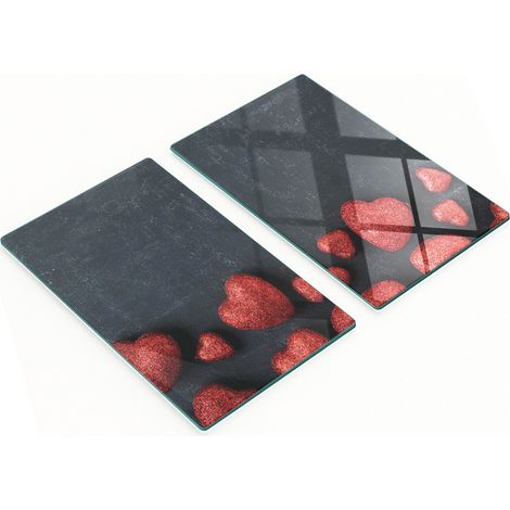 Dekorative Schneidebretter aus gehärtetem Glas, Herzform, 2 x 30 x 52 cm (1/5)