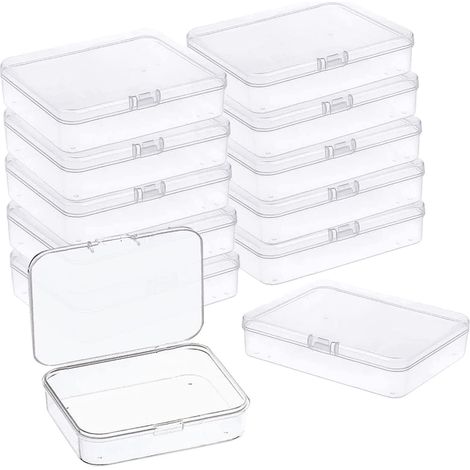 Boite De Rangement Plastique - 4,5 x 3,4 x 1,1 Pouces - Transparent - Polypropylène - Pour Petits Objets - 6 Pièces (1/5)