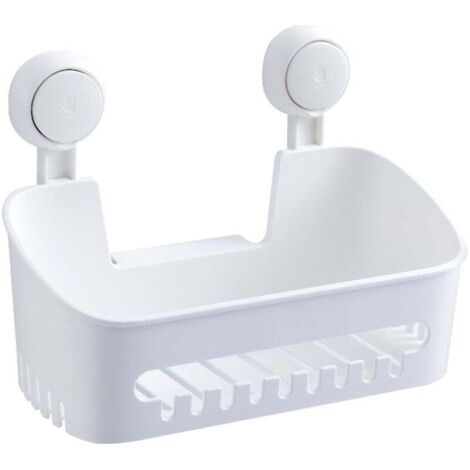 QORVA-Étagère de salle de bain avec compartiments - Étagère de salle de bain - Étagère de salle de bain blanche - Étagère étanche - Étagère de rangement pour salle de bain - Plastique