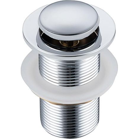 Bonde d'évier avec trop-plein, Bonde universelle avec clapet anti-retour pour lavabo, Bonde d'évier avec trop-plein (sans trou) (1/3)