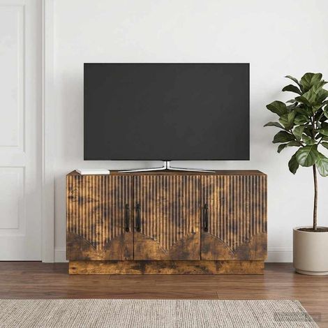 vidaXL Mueble de TV Roble Ahumado 99 x 34,5 x 47 cm (1/5)