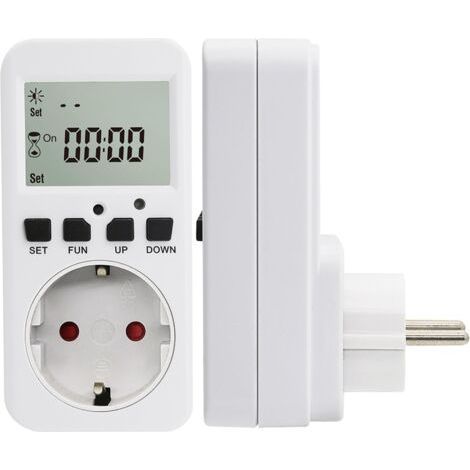 Minuterie avec interrupteur crépusculaire pour prise Schuko 230 V 50 Hz max. 16 A (1/4)