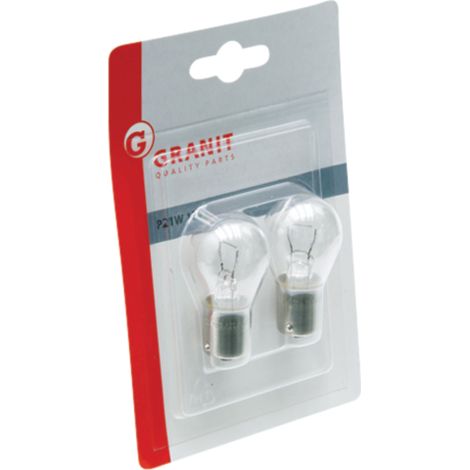 Lampadine sferiche 12V/21W BA15s 2 pz. GRANITO