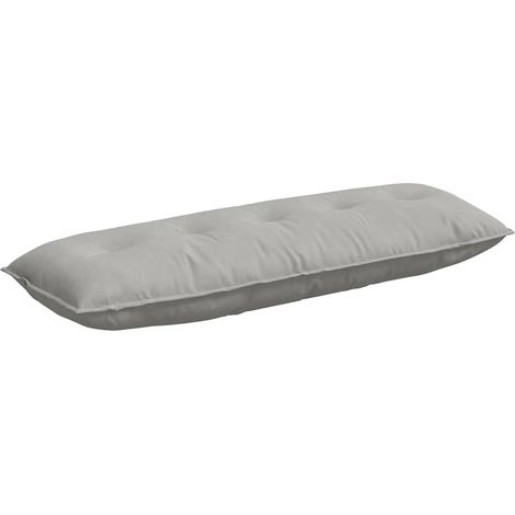 Back Pillow Light Grey 140 x 50 cm Microfibre Fabric vidaXL
