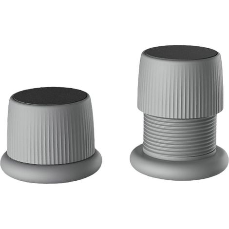 Coussinet de meuble pivotant à hauteur réglable et fileté pour un soutien stable et sécurisé des lits, chaises et canapés. Gris. (1/5)