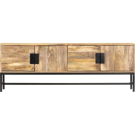 Meuble TV, Étagère TV, Meuble de Salon, 140x30x50 cm Bois massif de manguier OIB4996E (1/5)