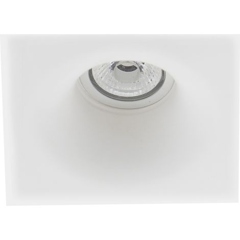 LedsC4 Ges - LED-Einbaustrahler LED 5W und 292lm. Durchmesser 12cm. Gehäuse aus Gips. Innenbereich IP23. Farbe Weiß