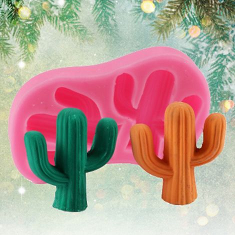 Moule en silicone cactus 50-554, moule à pâtisserie pour décoration de gâteaux, moule à biscuits fondant, moule à pudding au chocolat, moule à savon artisanal, moule à résine époxy (1/5)