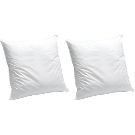 Lot de 2 oreillers en coton bio 60 x 60 cm de NATUREA - 550gr/m2- Blanc - NATURE CONFORT