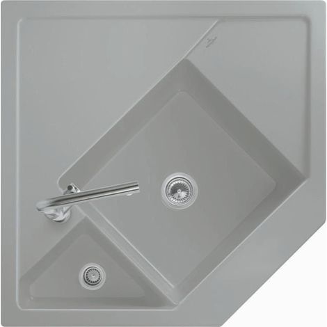 Monumentum, Módulos, 896 x 896 mm, Instalación en un rincón lateral de 90 cm debajo del fregadero, Módulo rinconera cromado brillante (1/2)