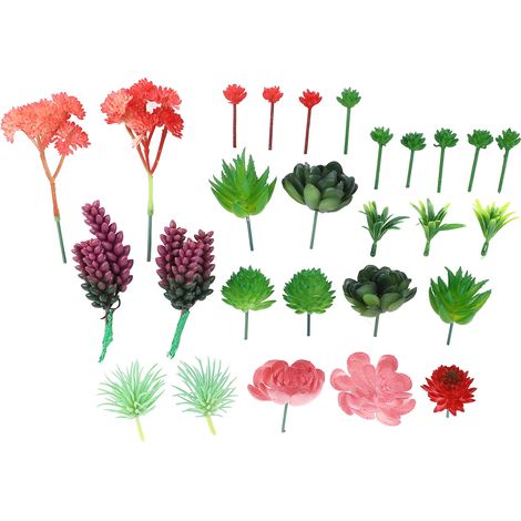 27 Mini Plantes Succulentes Artificielles en PVC Souple pour Décor d'Intérieur DIY - Texture Réaliste et Détails Fins (1/5)