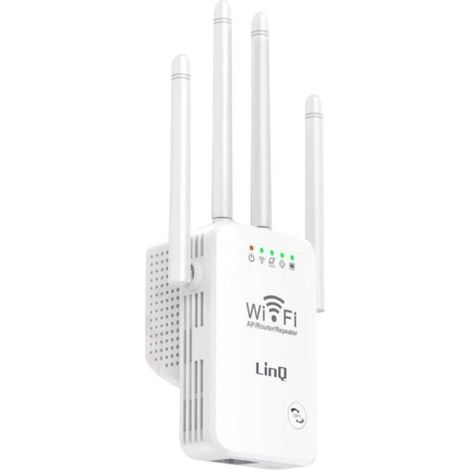 Répéteur WiFi - LINQ - WLAN 500 - Grande portée - 300 Mbps - 4 antennes réglables