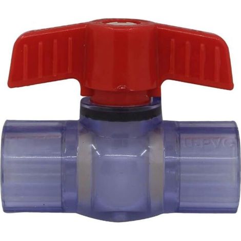 Vanne boisseau pvc 20 25 32 40 50 63mm vanne a coller robinet boisseau sphérique vanne a bille piscine a sphere (Diamètre Intérieur 20mm) (1/5)