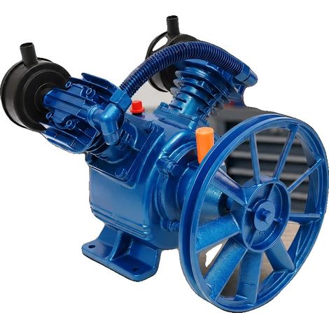 Testa della pompa del compressore d'aria, 1,5 kW, 8 bar / 115 PSI, 1000 giri/minuto, ghisa, lega di alluminio (1/5)