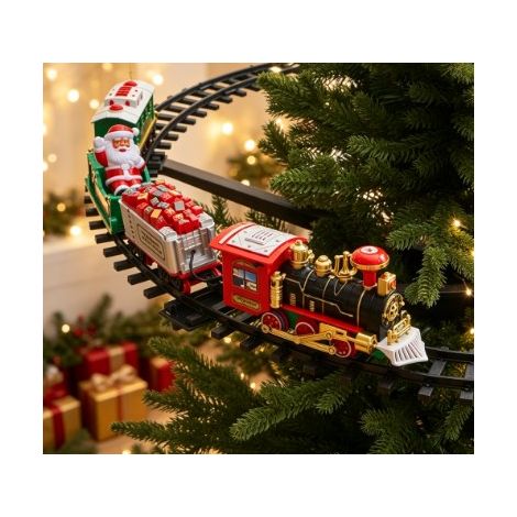 train électrique suspendu rail flottant décoration de noël suspension pour arbre de noël jouet enfant décoration festive pour utilisation domestique (1/4)