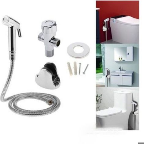 Set doccia a pioggia/set spruzzatore bidet Con supporto a parete e tubo /per wc,accessori sanitari bagno (1/4)