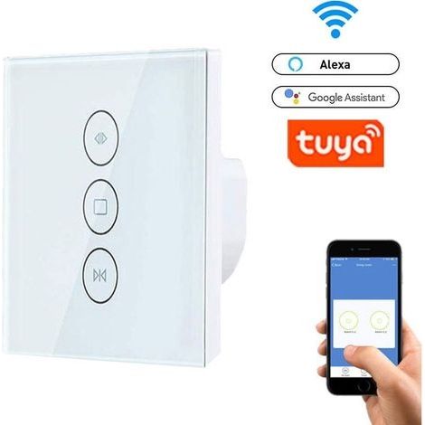 Interrupteur volet roulant connecté – Compatible Alexa – Contrôle tactile Wi-Fi à distance – Installation murale facile (1/4)