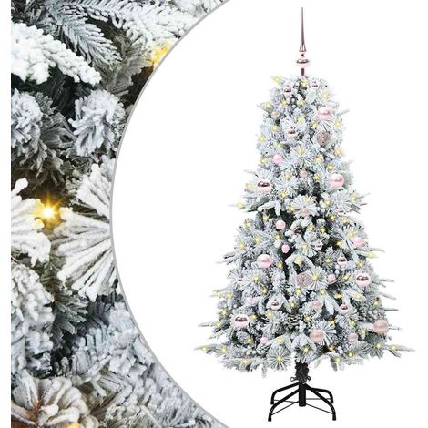 Künstlicher klappbarer Weihnachtsbaum Weiß 150 cm PE und PVC