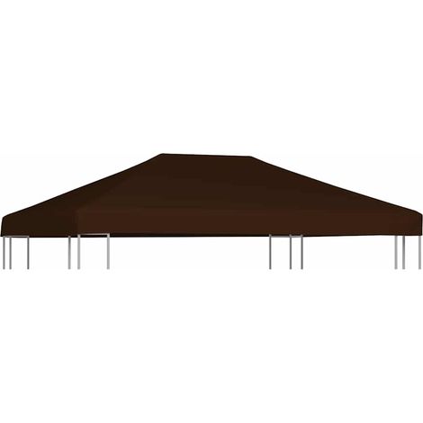 vidaXL Gazebo Top Cover 310 g/m² 3x4 m Brown
