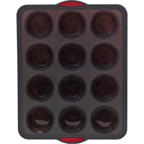5five - molde silicona silitop 12 piezas negro rojo