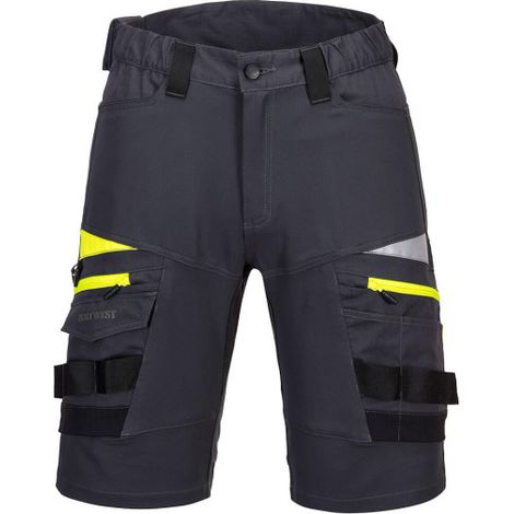 Bermudas de trabajo Holster DX4 laterales elásticos PORTWEST DX444 28 pulgadas (talla 36) Gris metálico