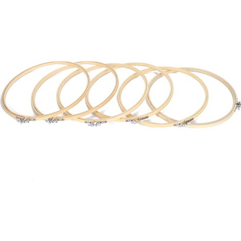 Cadre à broder ajustable, pince élastique ronde pour broderie, kit d'outils de couture, 6 pièces, 26 cm (1/5)