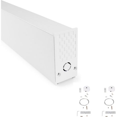 Rail magnétique 48V + kit de suspension - 1 mètre - Blanc (1/5)