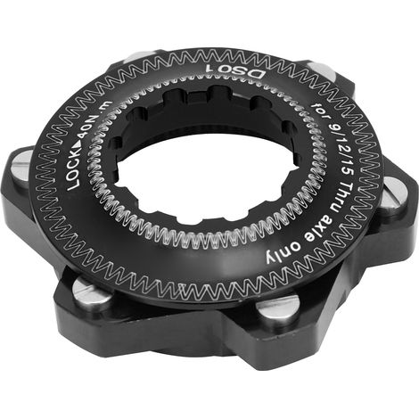 Kit adaptateur de disque de frein à verrouillage central pour vélo, 6 boulons, en alliage d'aluminium, noir. (1/5)