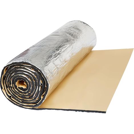 Tapis Isolation Thermique 6mm Voiture Moteur Son Insonorisant Chaleur Isolat Amortissement Tapis 40"x40" 100x100cm (1/5)