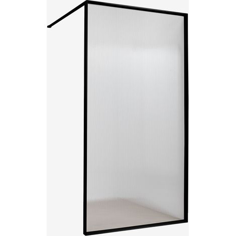 Mampara de ducha fija con cristal templado 5 mm y aluminio Trafalgar SKLUM             