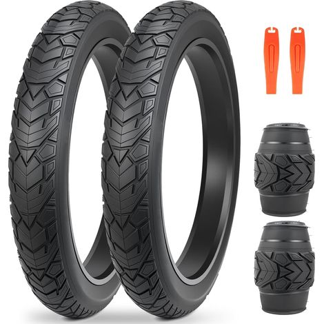 Pneus de VTT Fat Bike 20/26 x 4,0" - 20/26" - Robuste - Rainures profondes - Pliable - Remplacement tout terrain (1/5)