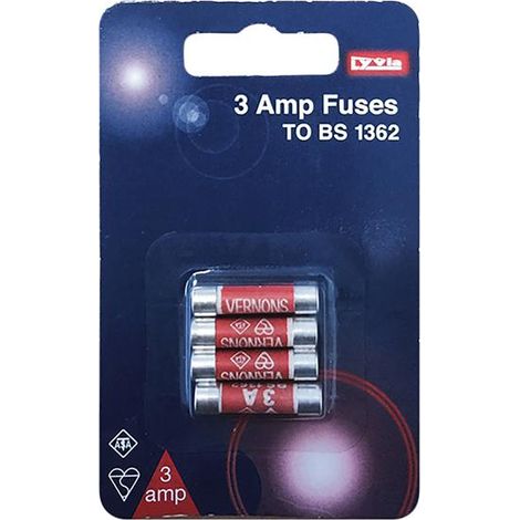 Dencon 1003 3A Fuse Pack of 4 DCN1003