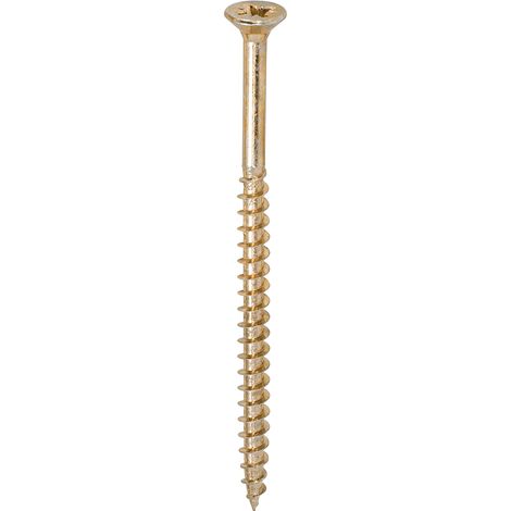 TIMco 6.0 x 100mm Solo Zinc & Yellow Woodscrew Qty 100