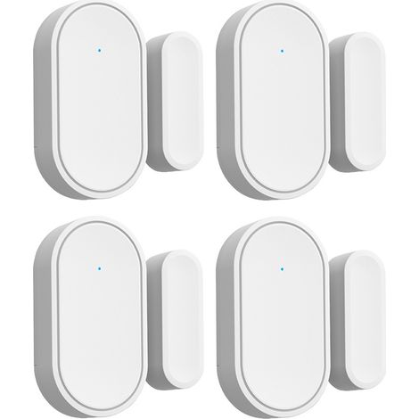 Mini-Magnet-Tür-/Fenster-Alarmsystem, kabellos 433 MHz – 4er-Pack Einbruchmelder für Haus, Garage, Tür-/Fenstersicherheit, Alarmsystem, Diebstahlschutz