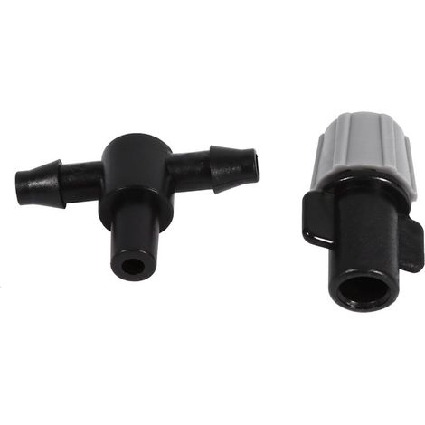 Buse Brumisation, 20pcs T Joints et 20pcs Buse d'Arrosage Brumisation Buse d'irrigation Serre Système de refroidissement à eau Kit Gicleurs Arroseur pour Home Garden d'irrigation (1/4)