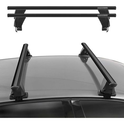 OMAC Dachträger Querträger Alu für Fiat Panda II 2003-2012 – Abschließbar – T-Nut – City-Crash-getestet – Max. 50 kg Schwarz (1/5)
