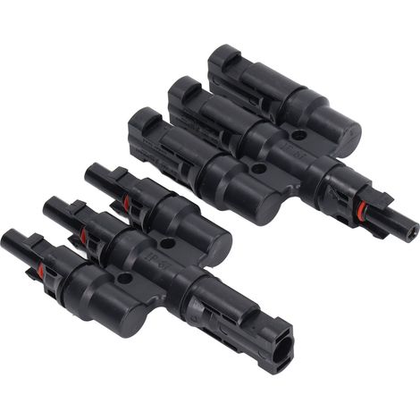 T4 1 Paar Solarstecker, Parallelpanelkabel, Splitterkupplung, DIY-Montagewerkzeug, Doppelanschluss, lötfrei. (1/5)