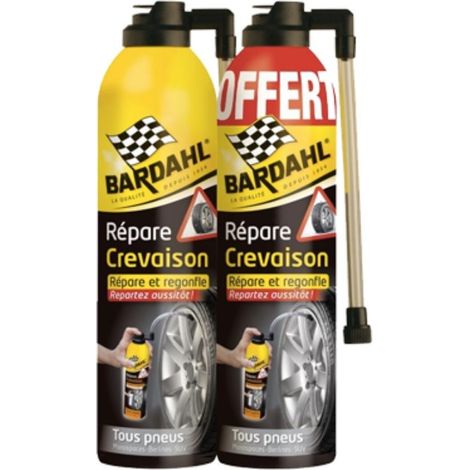 Bardahl – Réparation crevaison rapide 500ml – Regonfle sans démontage – Compatible tous pneus – Accessoire inclus (1/2)