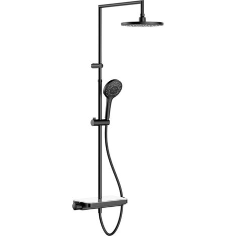 Primaster Duschsystem mit Thermostat Prag new schwarz matt Duscharmatur (1/2)