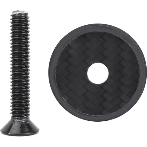 Bouchon de direction en fibre de carbone avec vis pour vélo de montagne (1/5)