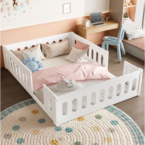 letto struttura 140x200 con sponde sicuro per bimbi HAVRYA (1/5)