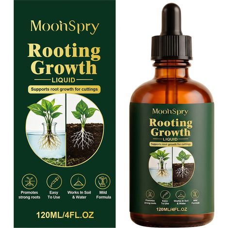 MOONSPRY Plant Nutrient Solution: Daily plant supplement, balanced and gentle formula for root nutrient supply (drops) (1/5)