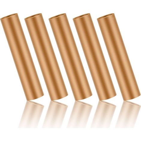 [NON UTILIZZATO] Tubo di rame, 5 pezzi di tubo tondo in rame puro, tubo di rame cavo, tubo di collegamento in rame 56 × 9 mm, diametro interno 6,5 mm, buona conduttività, adatto per il collegamento di
