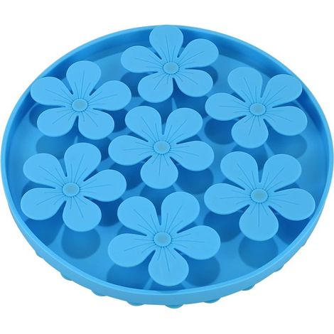 Gamelle Anti Glouton Chien, Slow Feeder pour Animaux Chat/Chien en Silicone Caoutchouc Doux Mignon en Forme de Fleur (1/5)