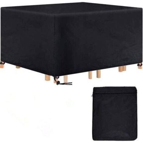 Housse de Table Jardin Rectangulaire Bâche de protection Imperméable, 420D Anti-UV Housse de Protection Salon Bache Table Exterieur, 180x120x74cm (1/5)