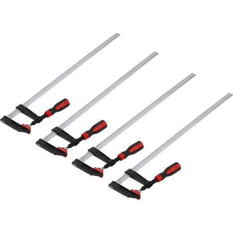 Lot de 4 Serre-Joints F 80 x 600 mm - Pince à Bois en Fonte Malléable - Serre-Joint à Vis Robuste (1/5)
