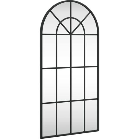Miroir mural noir 40x80 cm arche fer