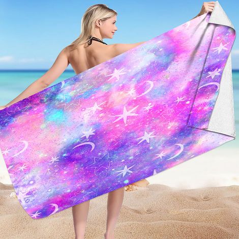 Serviette De Plage - Microfibre 75 x 150 cm Absorbante Rapide Séchage Sans Sable - Pour Plage Piscine Camping Voyage Yoga - 1 Pièce