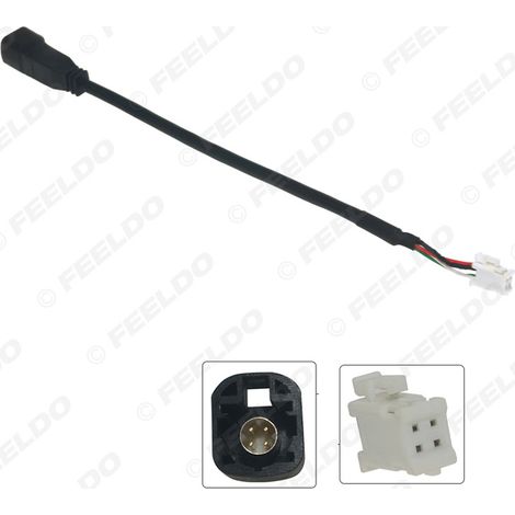 Compatible avec Volkswagen Octavia, Polo, Passat, Sagitar, Tiguan, câble USB 4 broches pour grand écran et adaptateur audio