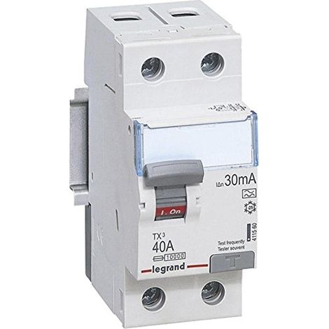 Interrupteur différentiel à courant résiduel Legrand 411560 TX3 FI 40A 2P 30MA A 40 A 0.03 A 230 V